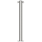 Stainless steel post |  76 mm | without decorative ring | stationary, to be fixed by plugswith base plate  150 x 5 mm | without lock | with 2 eyelets